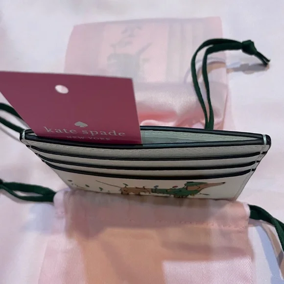 Kate Spade dachshund card holder / case NWT Claude Christmas wallet bag - Picture 10 of 10